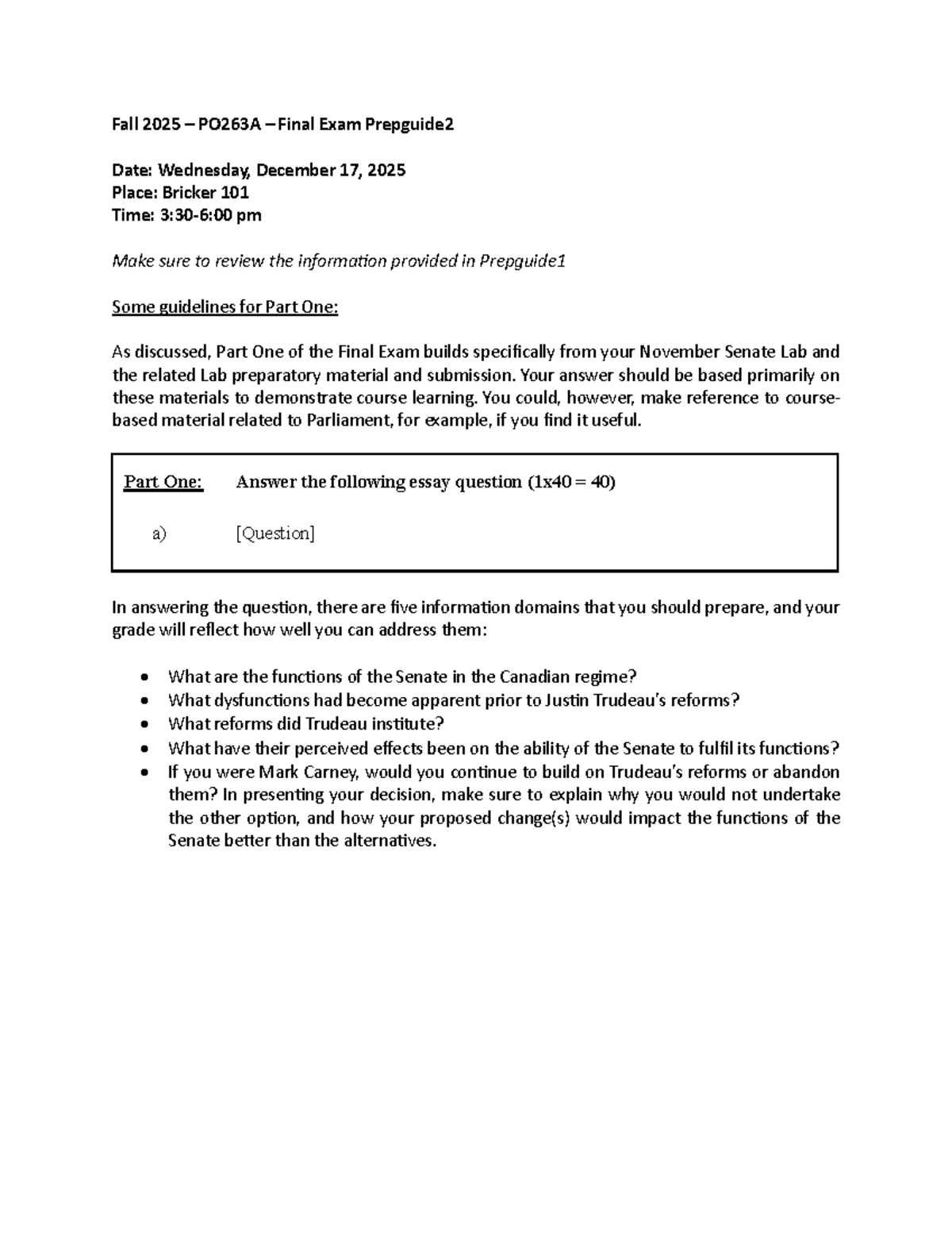 Fall 2025 - PO263A - Final Exam Prepguide2 - Studocu