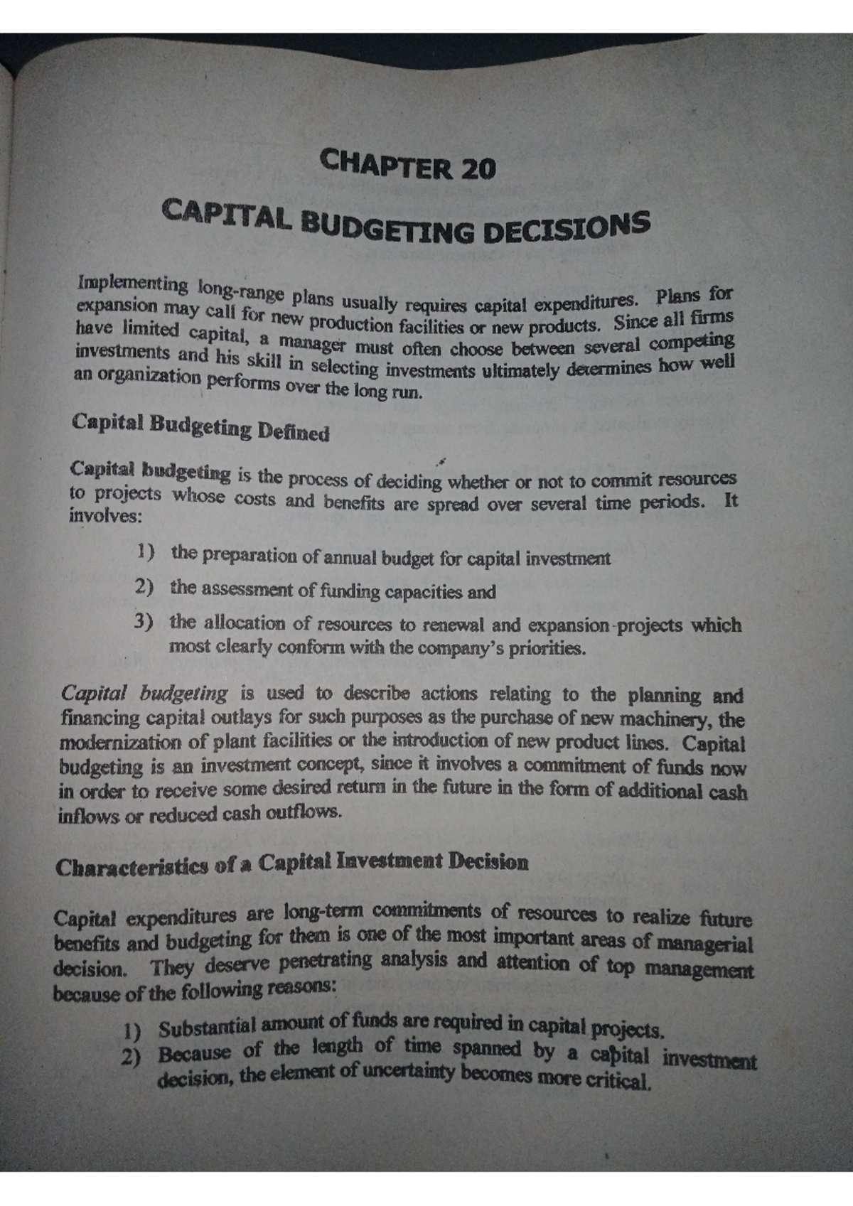 Capital Budgeting Techniques in Project Evaluation (Cabrera, 2009 ...