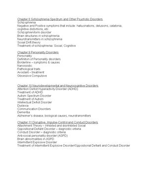 Comprehensive Guide to Mental Health Disorders and Treatments (PSY 101 ...