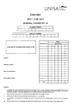 CHE1501 - Unisa - General Chemistry IA - Studocu
