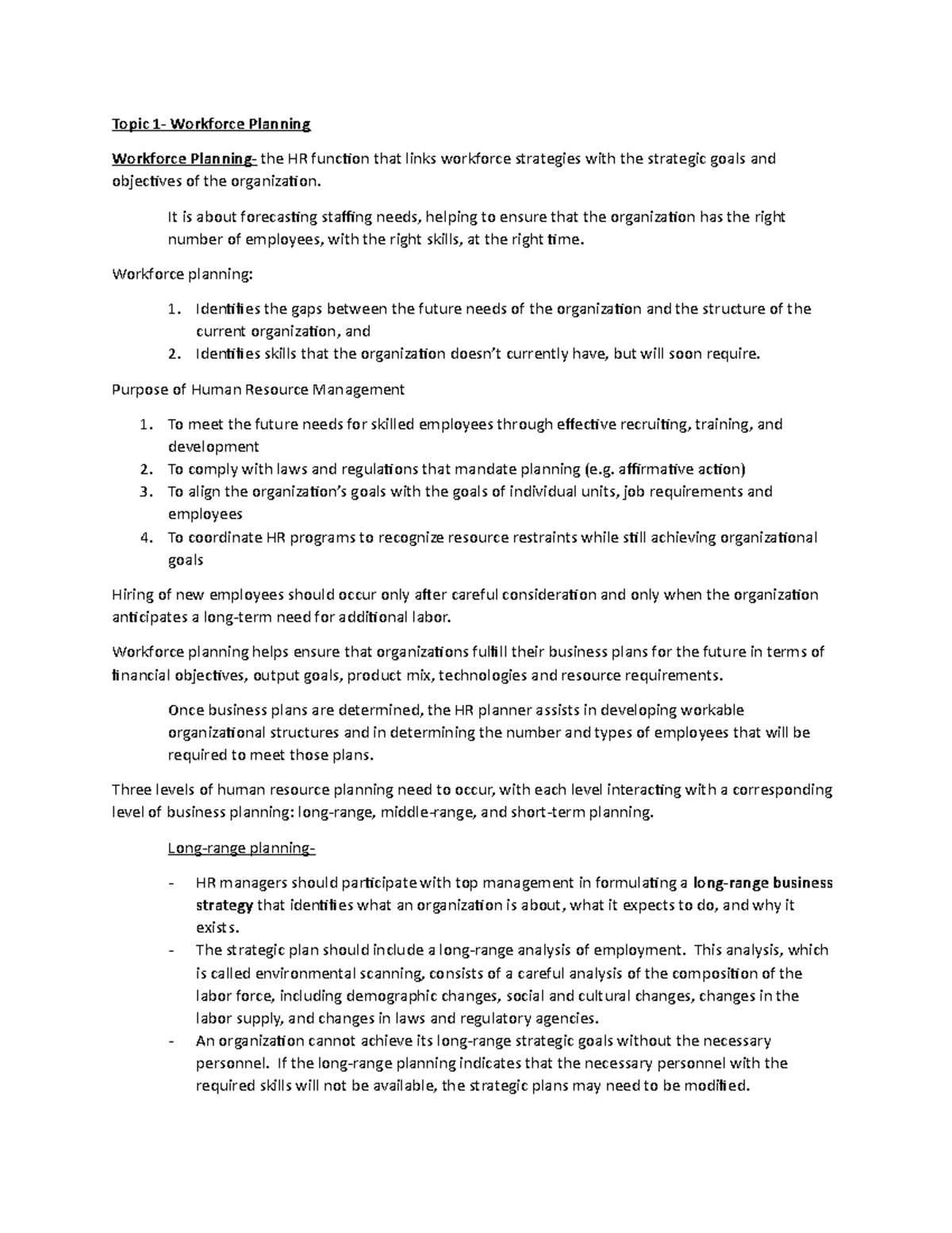 C234 Task 2 Template: Workforce Planning & Conflict Resolution - Studocu