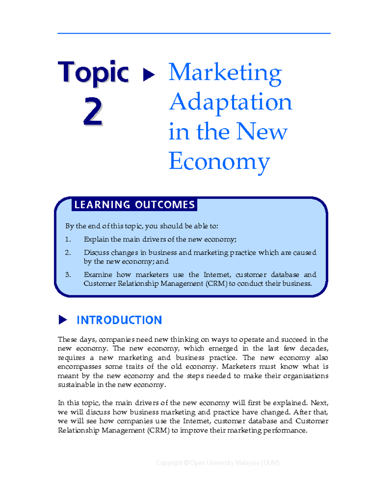 Chapter 2: Marketing Adaptation in the New Economy (BBPM2103) - Studocu