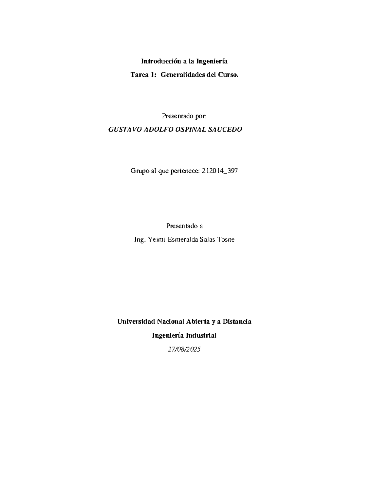 Tarea 1: Mapa Mental sobre Generalidades de la Ingeniería - 212014_397 - Document Preview