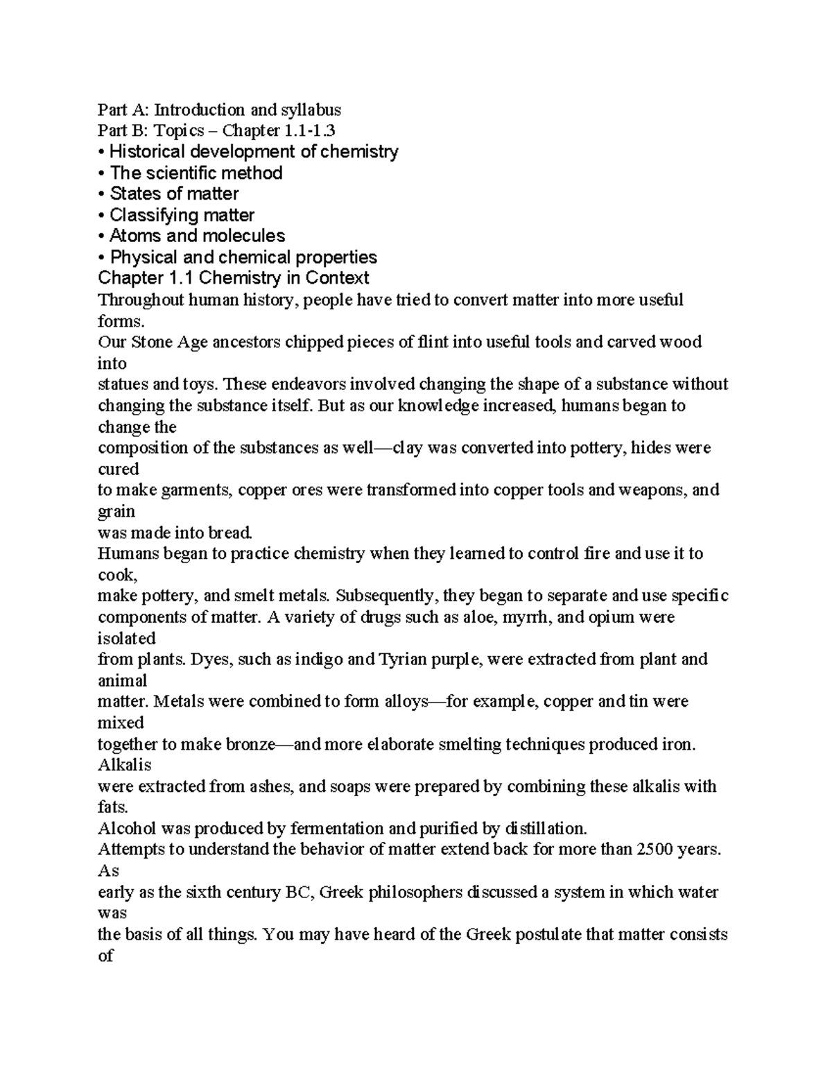 Lecture Notes on Chemical Nomenclature and Stoichiometry - CHM 111 ...