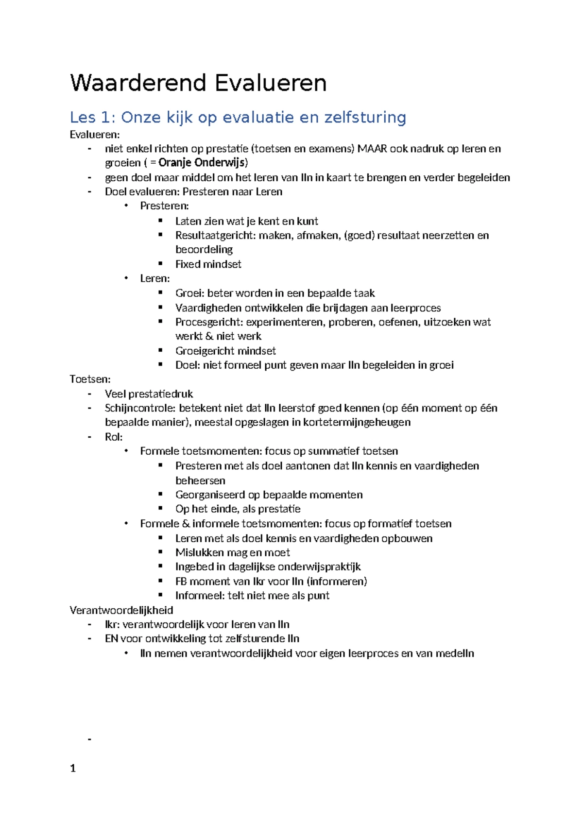 Observatieschema waarderend evalueren - b werkvormen Welke elementen ...