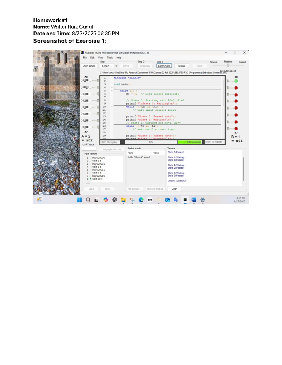 Homework 01: Embedded Systems Concepts and Code Exercises - Studocu
