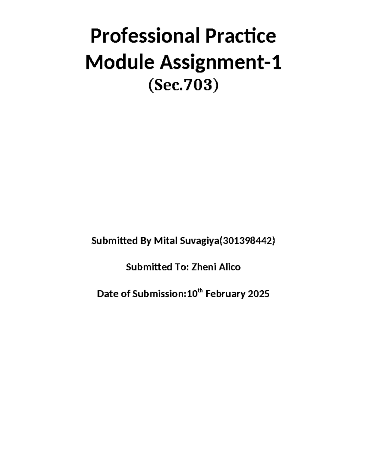 Professional Practice Module (Sec.703) - Quality Assurance Associate ...