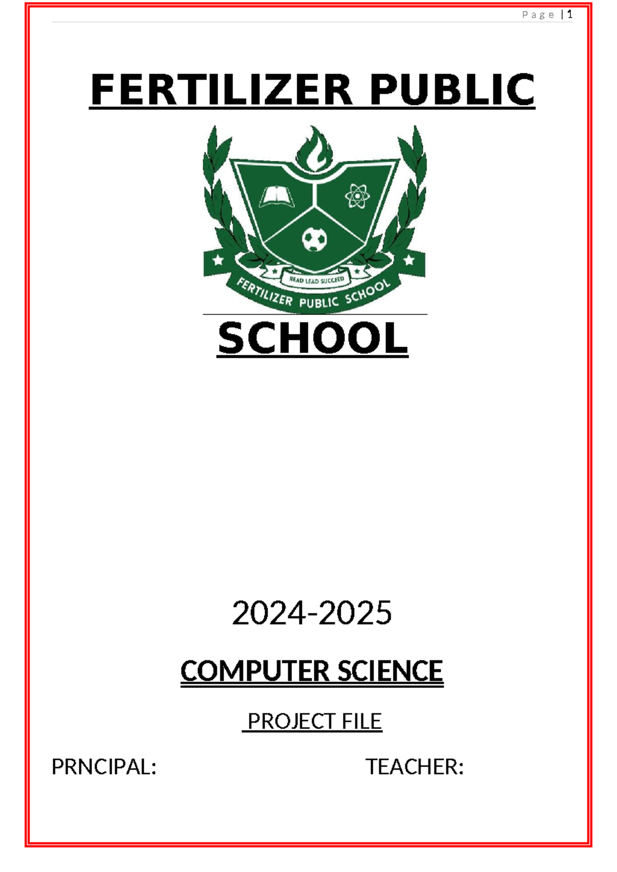 CS Project 2025: Python Programs by Hassan Khan - Studocu