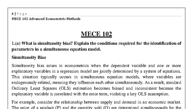 MEC E 102-EM-GP - Guess paper - 4 | P a g e MECE 102 Advanced ...
