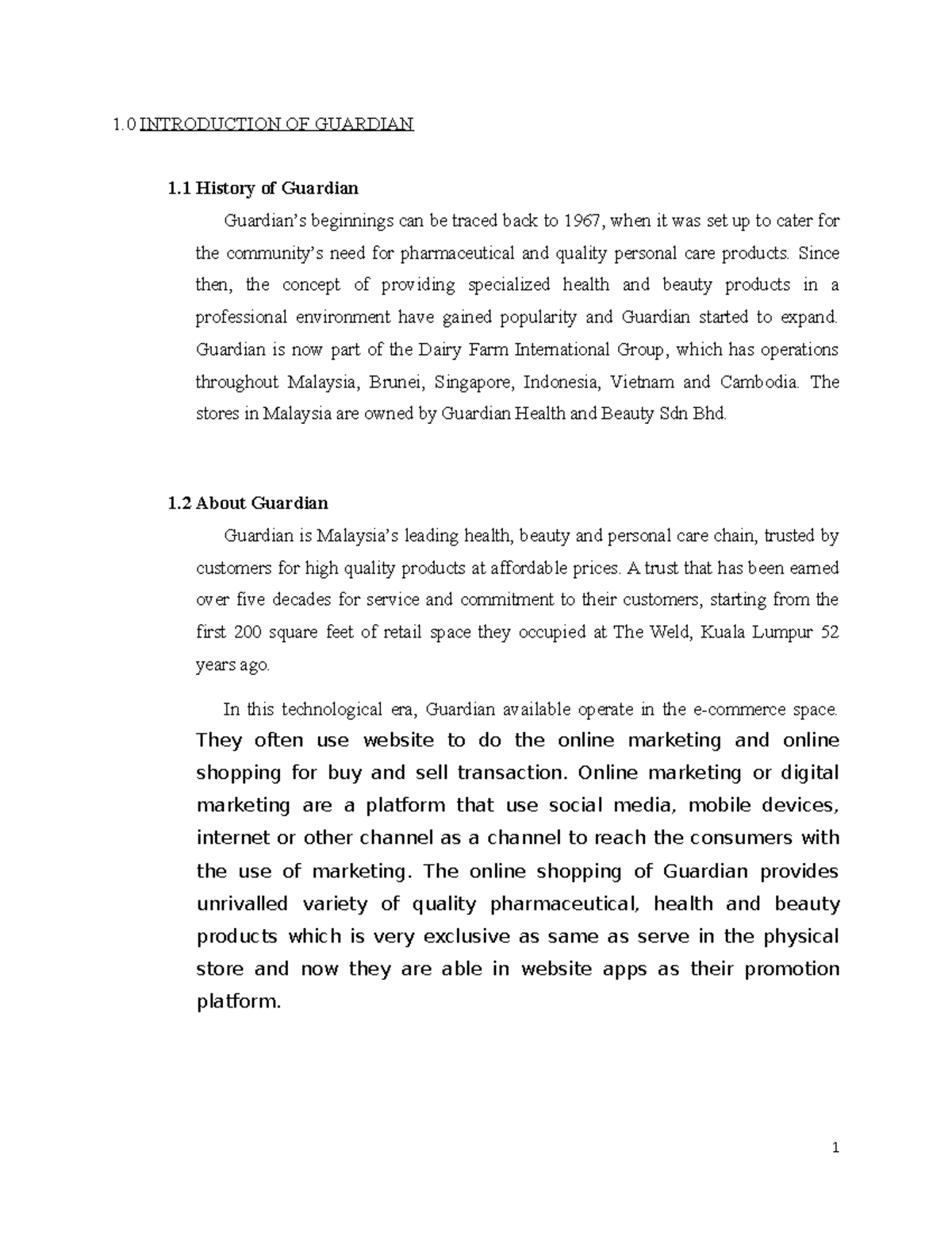 ENV 101: Environmental Analysis of Guardian's Market Dynamics - Studocu