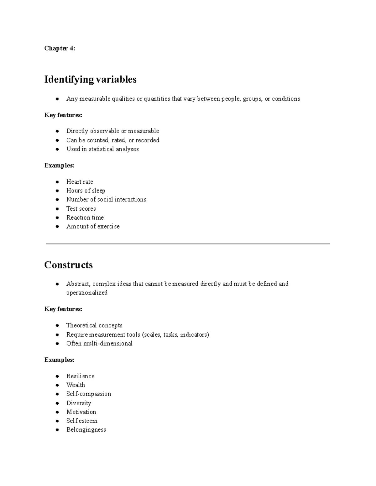 Research Midterm: Lecture Notes on Identifying Variables and Constructs ...