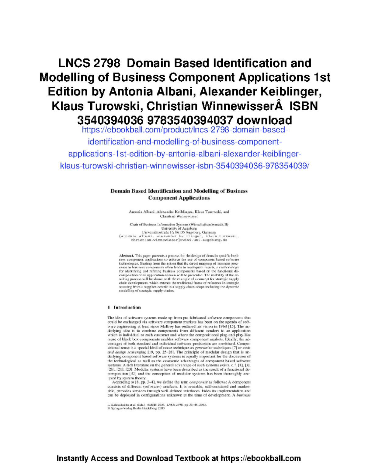 LNCS 2798 Domain based identification and modelling of business ...