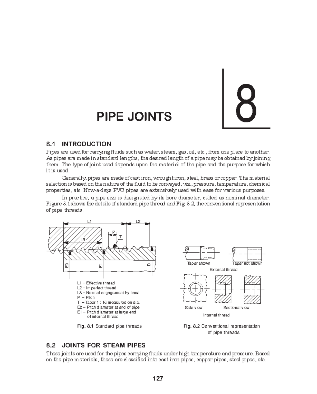 Machine Drawing-4: Essential Notes on Pipe Joints and Fittings - Studocu