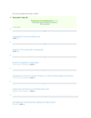 Cuestionario Teoría de la Constitución - Derecho Constitucional 101 ...