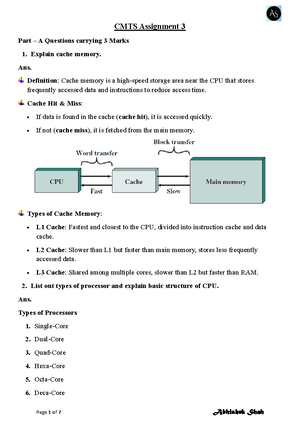 CMTS Mid 2 Solutions: Hard Disk Structure, Printers, and ...