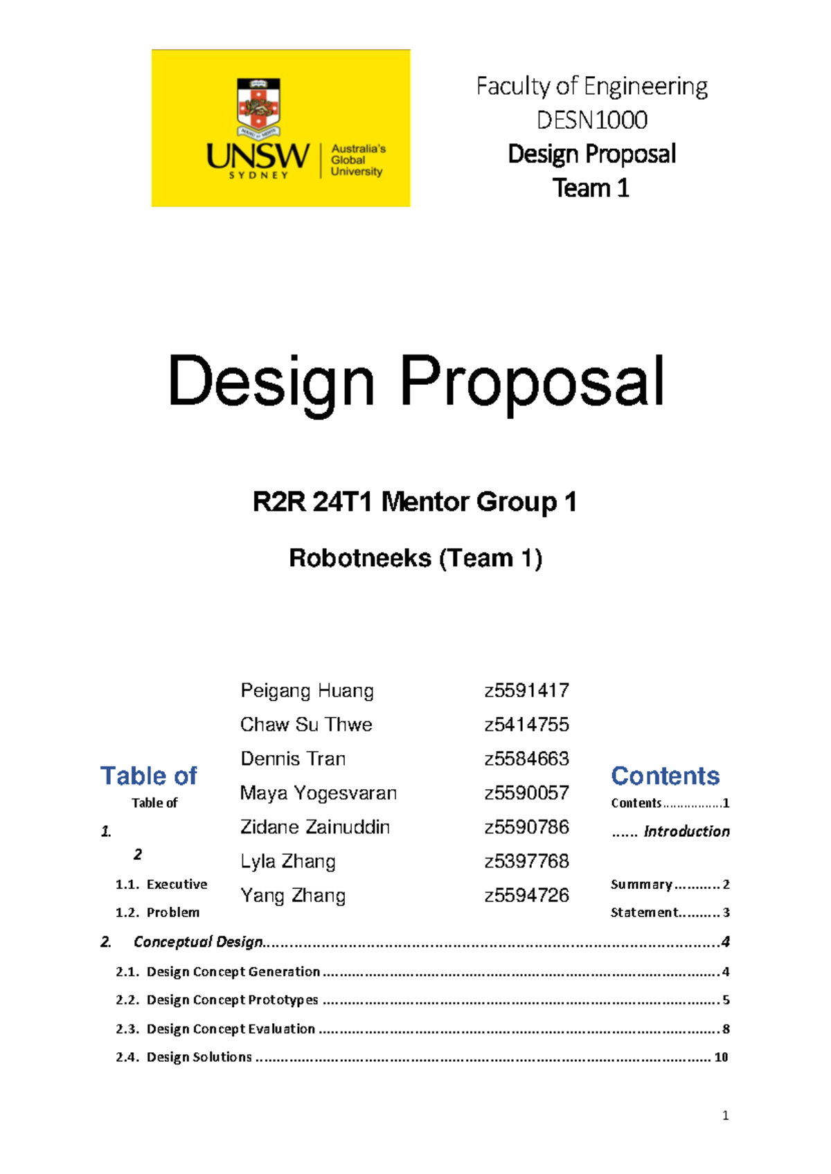 R2R Design Proposal Final Team1 - Faculty of Engineering Robotneeks ...