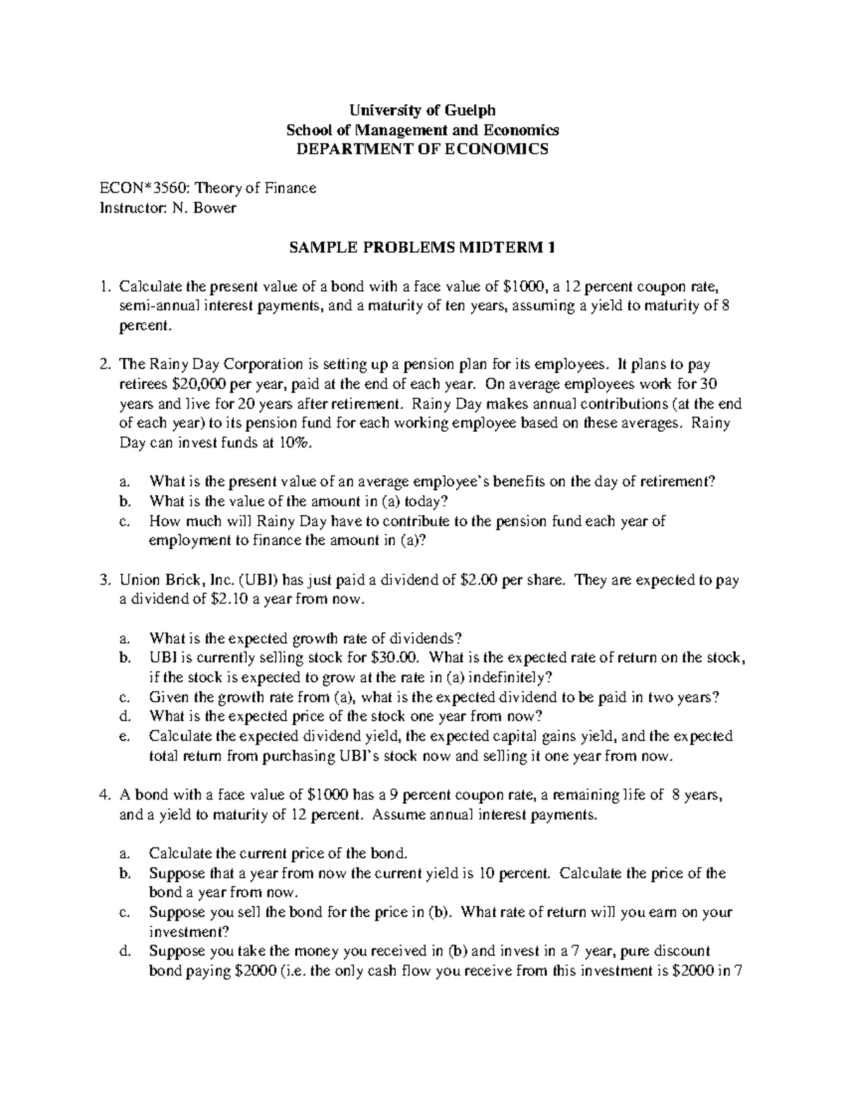 Sample/practice exam 2012, questions and answers - Midterm practice ...