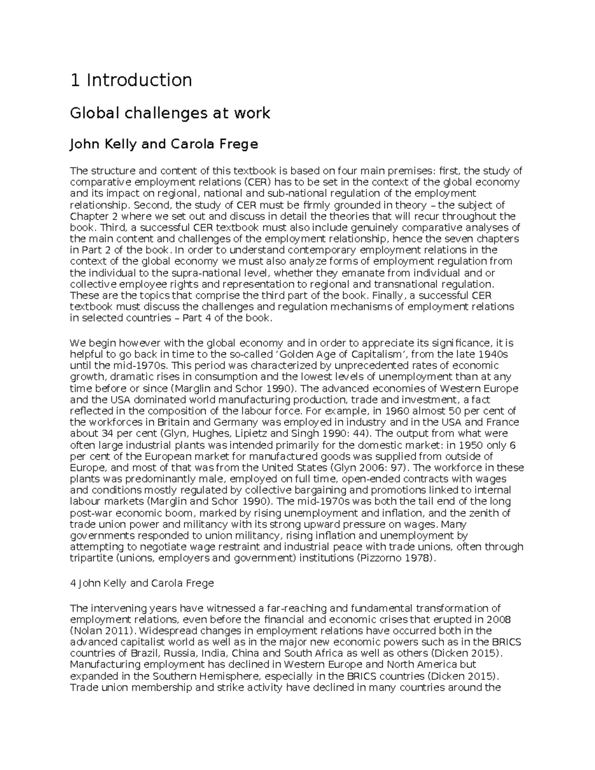 Chapter 1 and 2 summary - 1 Introduction Global challenges at work John ...