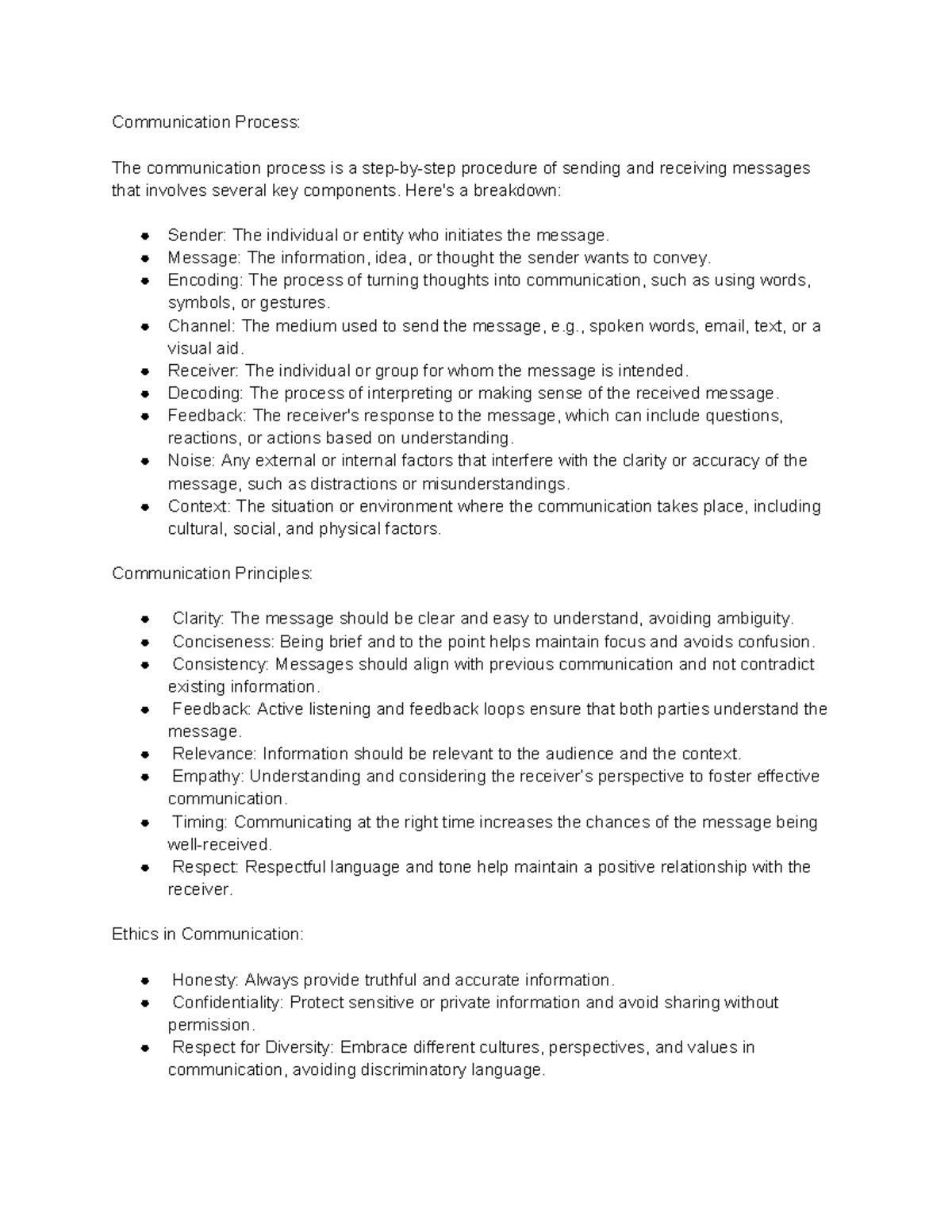 Process of communication - Communication Process: The communication ...