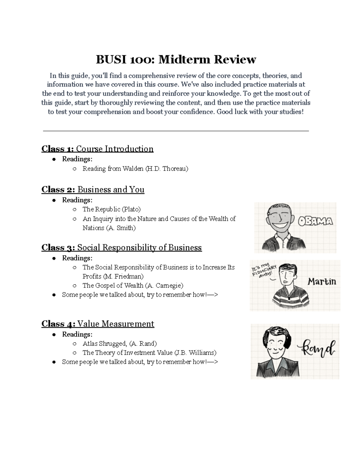 BUSI 100 Midterm Study Guide: Comprehensive Review & Practice - Studocu