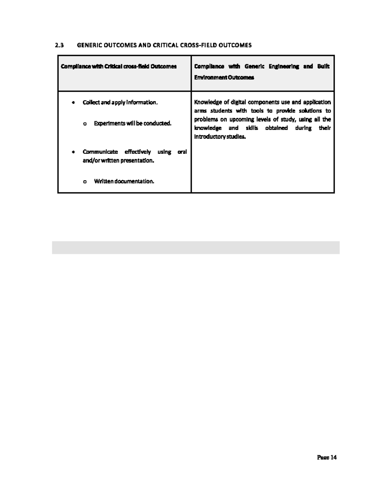 2.3 GENERIC AND CRITICAL OUTCOMES: Practical Report Guidelines - Studocu