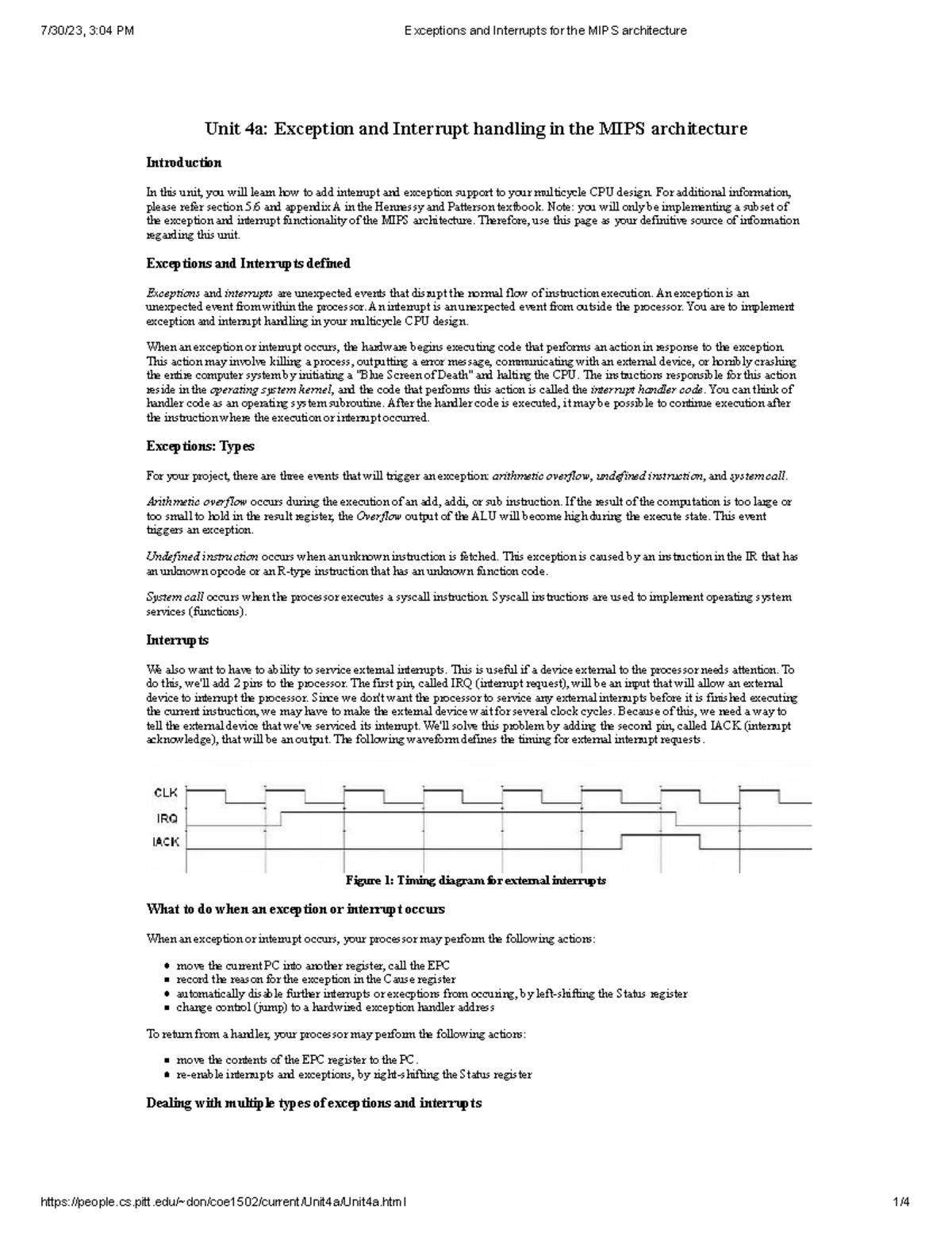 MIPS reference data card - lecture slides for MIPS course - Studocu