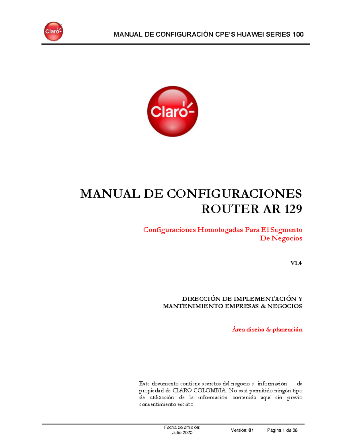 Manual de Configuración del Router AR129 v1.4 para Empresas - Studocu