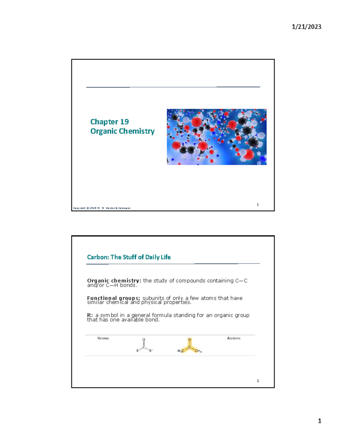 Ch 19: Organic Chemistry Concepts & Functional Groups (CHM 111) - Studocu