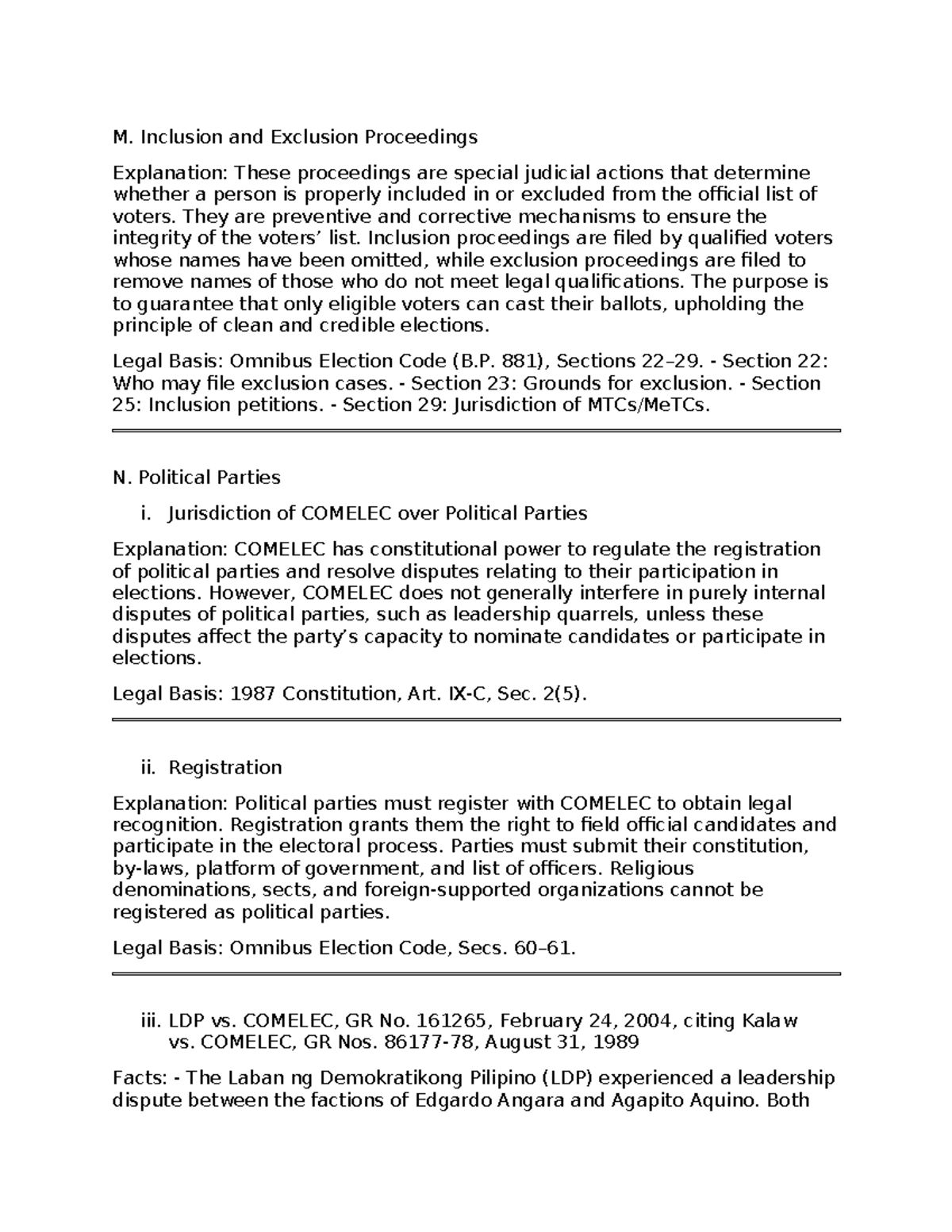 Political Parties and Voter Inclusion/Exclusion Proceedings - KKKKKKK ...