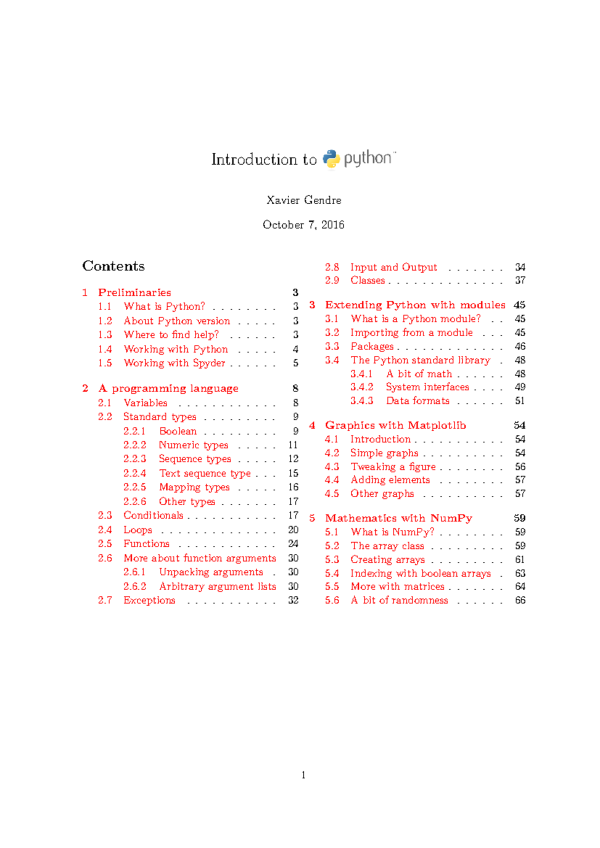 **Introduction to Python Programming (1CUON)** - Studocu