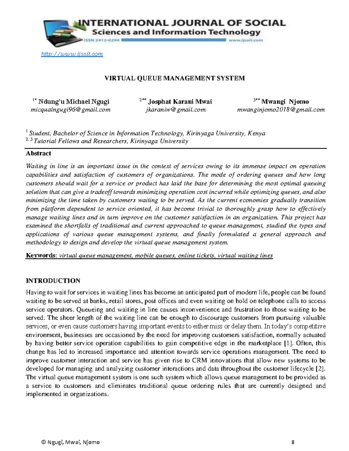 Virtual Queue Management System: Design & Implementation Insights - Studocu