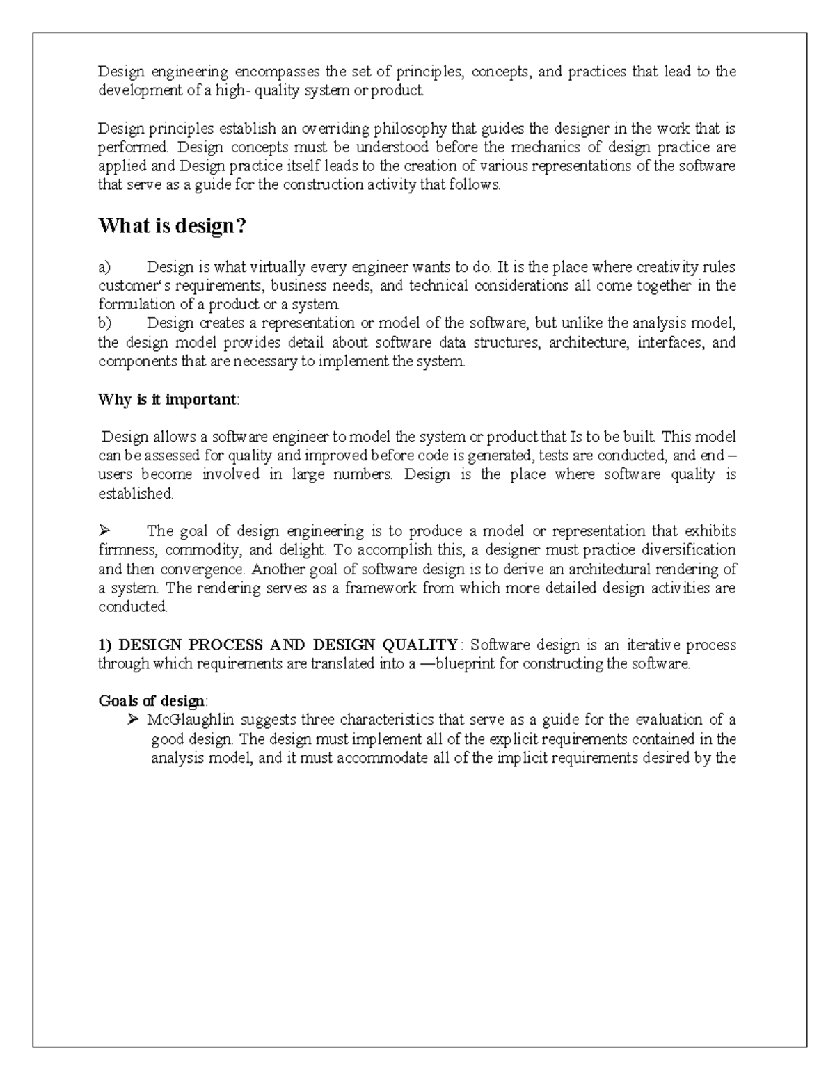 SE UNIT-3 Design Engineering Notes: Principles, Models, and Quality ...