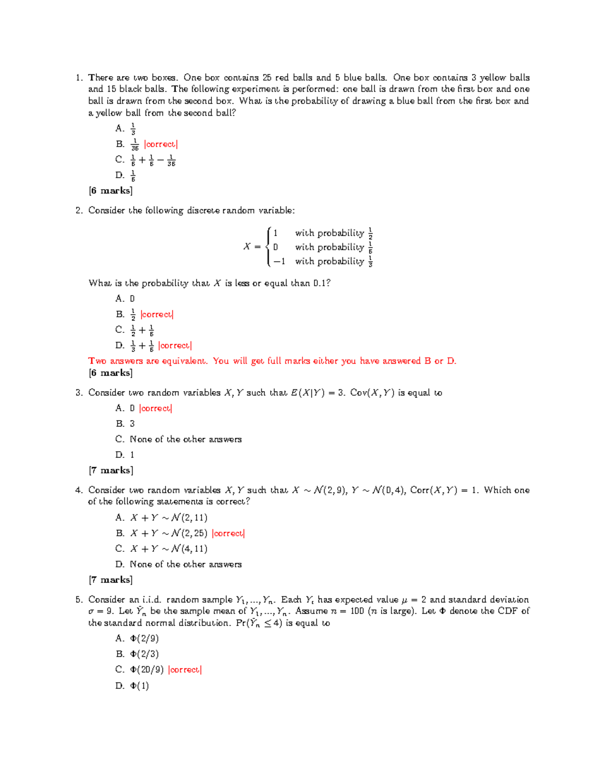 ECN224 Multiple Choice Final Exam Solutions 2022-2023 - Studocu