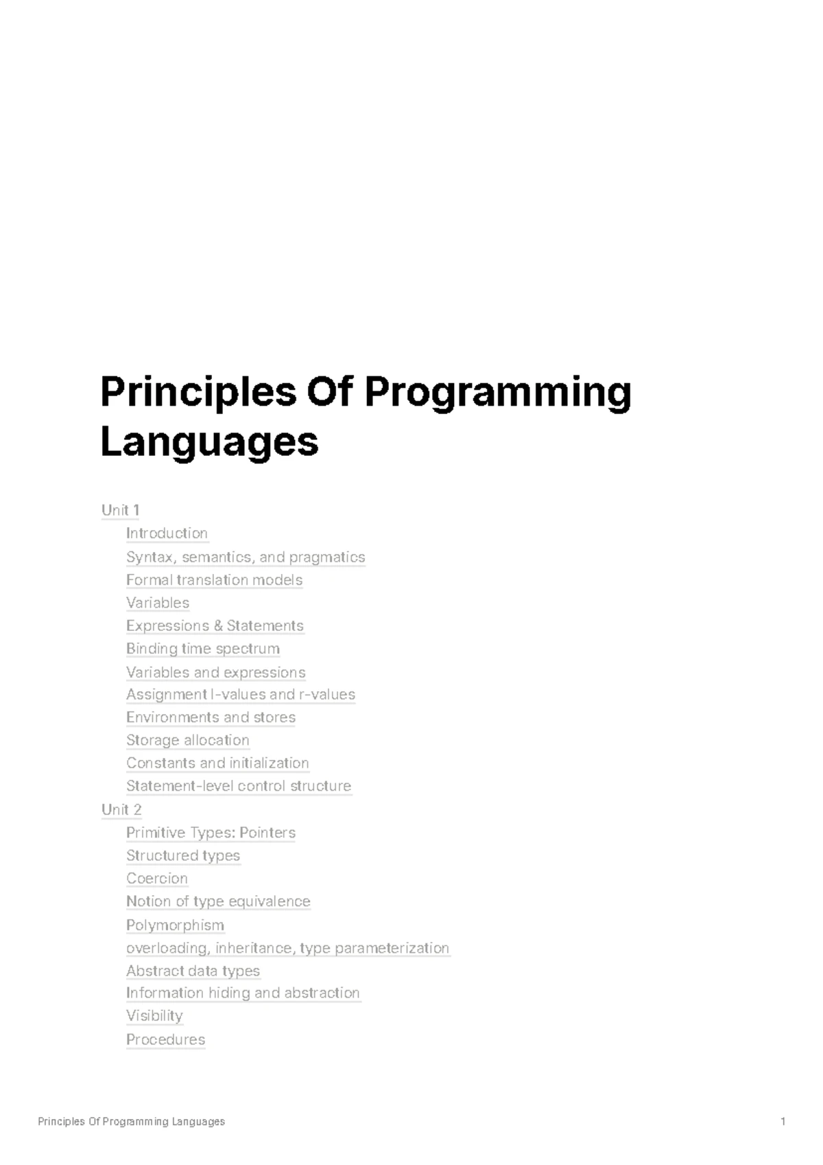 PPL Important Topics: Syntax, Semantics, Binding, and Storage ...