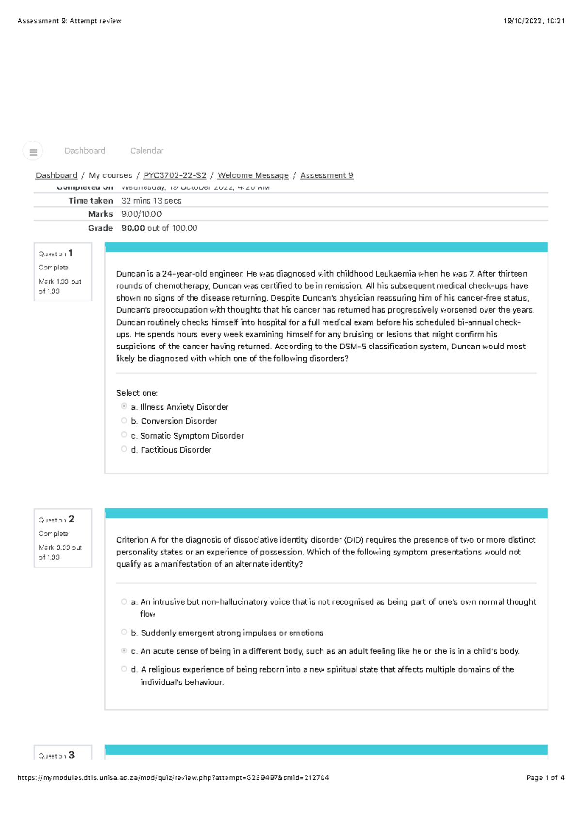 PYC3702 Semester 2 Assignment 9 Solutions and Analysis - Studocu