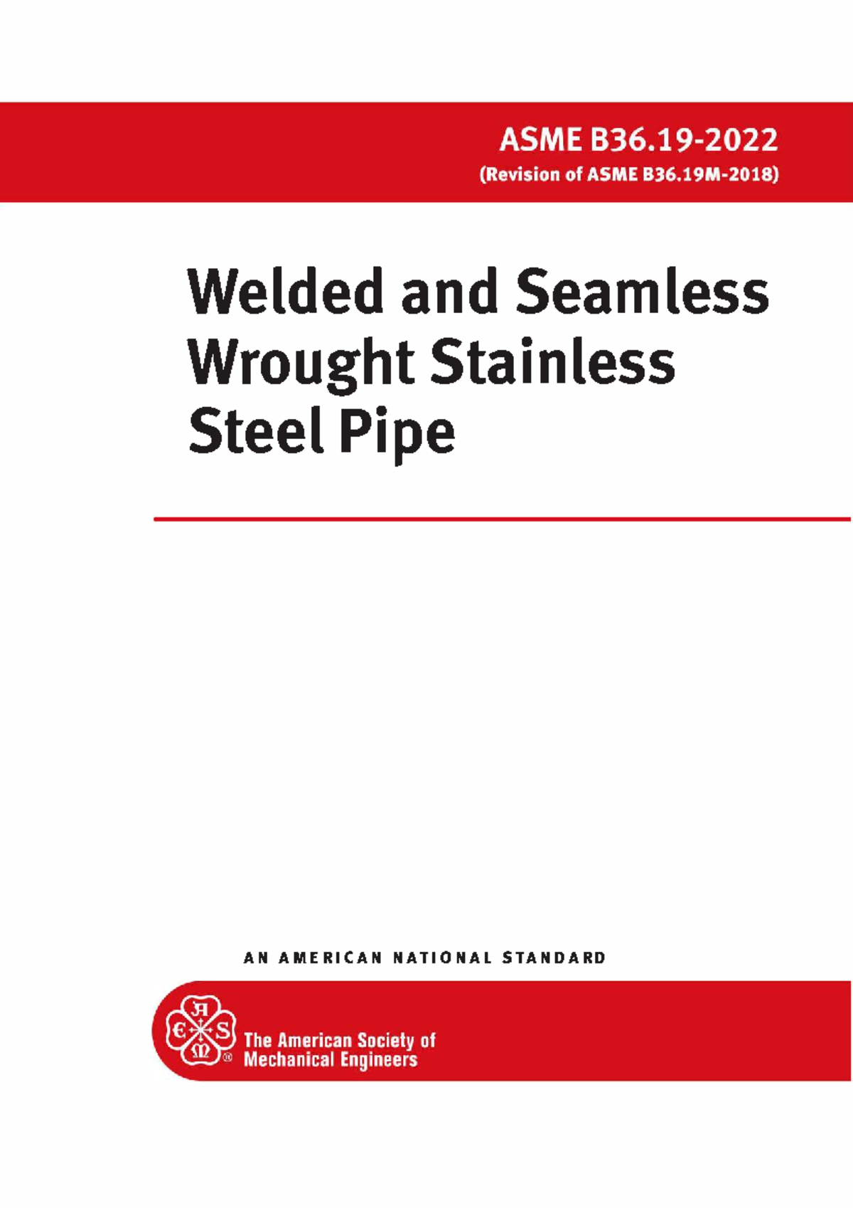 ASME B36: Welded & Seamless Wrought Stainless Steel Pipe Standards ...