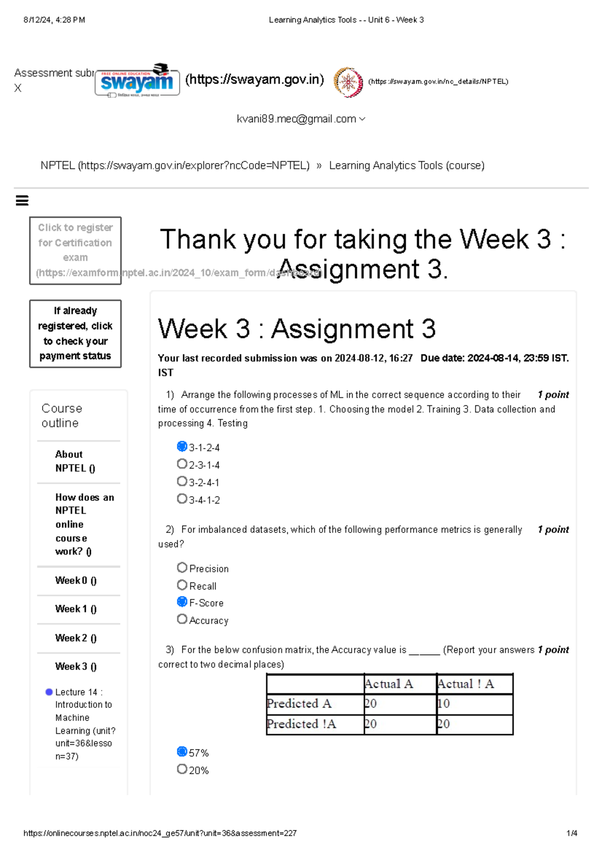 Learning Analytics Tools - Week 3 Assignment Overview - Studocu