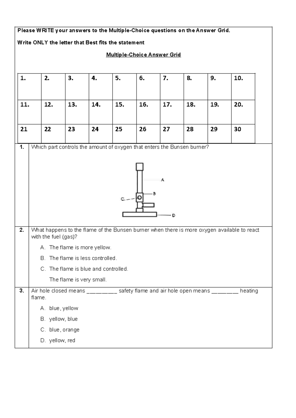 Laboratory Equipment Practice Questions (Lab 101) - Studocu