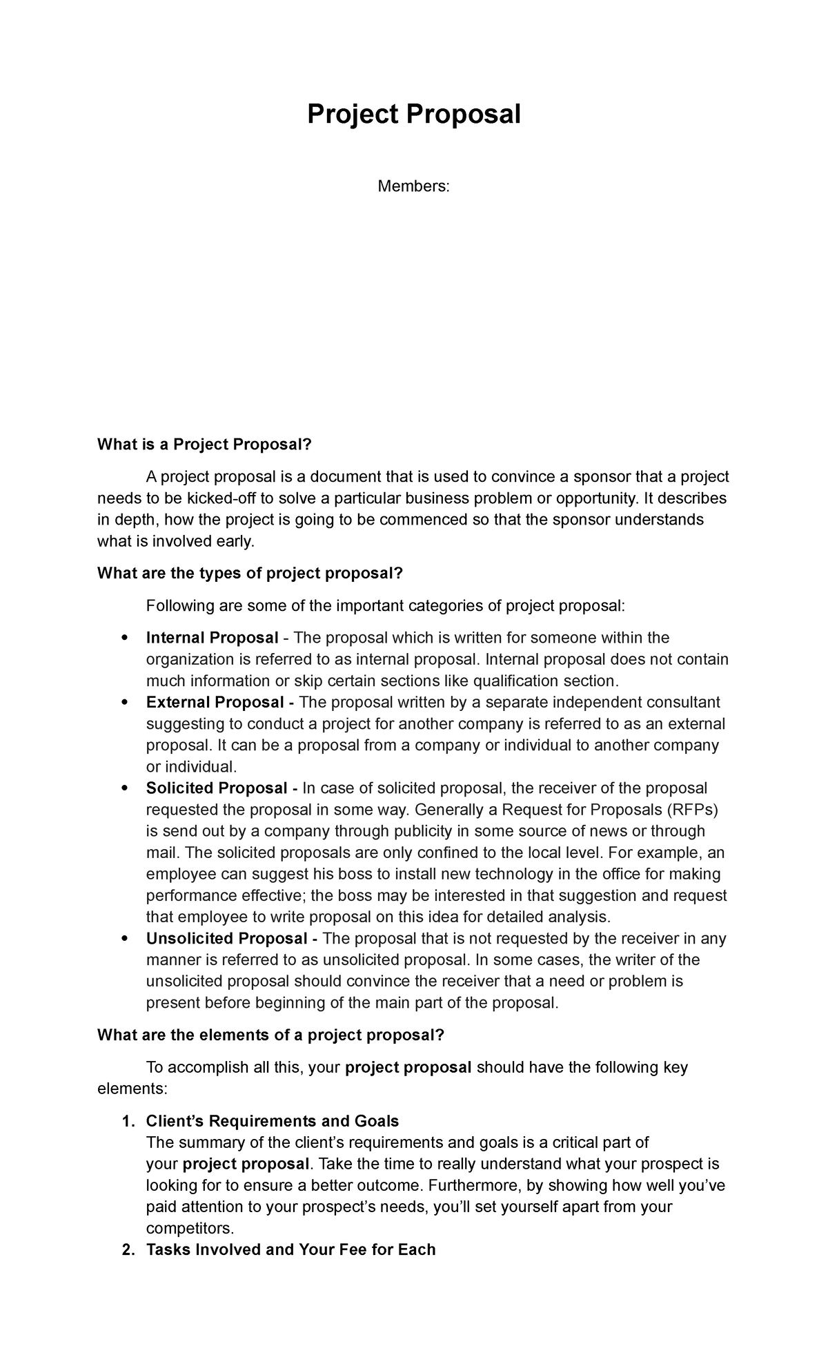 Project Proposal Guidelines for Effective Project Development - Studocu