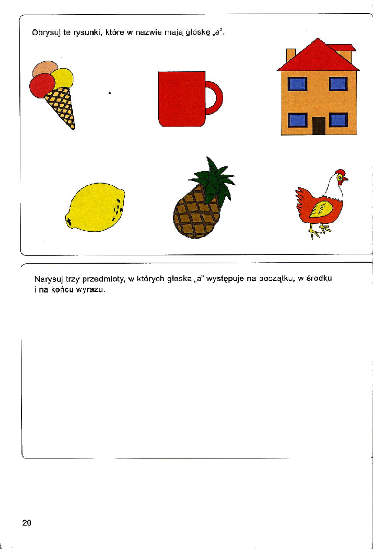 20 - ... - Gramatyka języka polskiego - Obrysuj te rysunki, które W ...