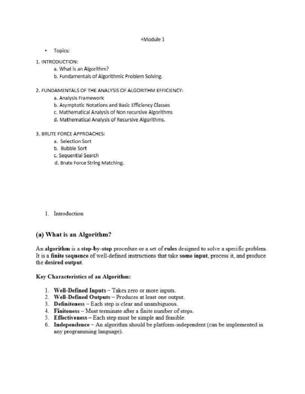 Algorithm Analysis and Efficiency: CS 101 Final Exam Notes - Studocu