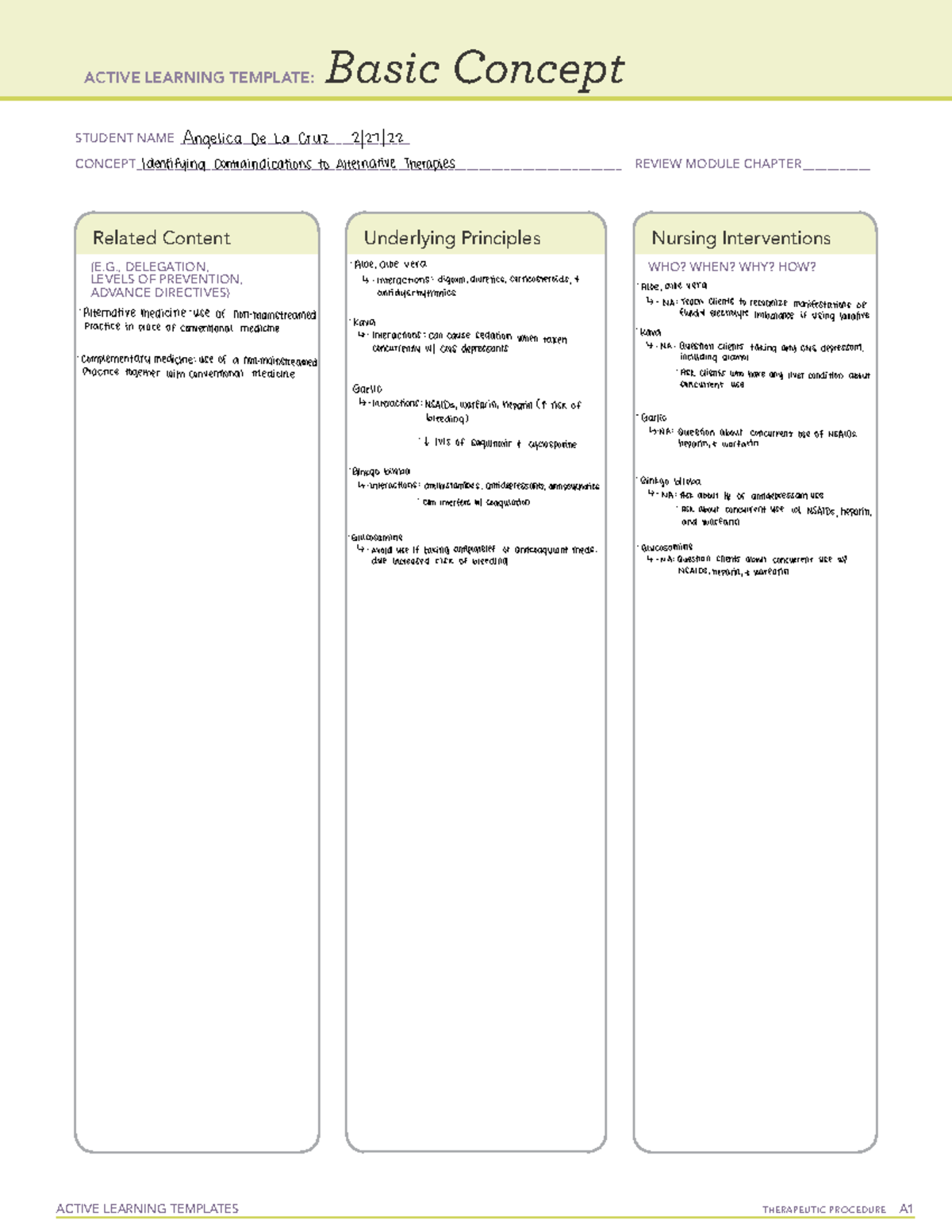 Identifying Contraindications to Alternative Therapies - Study Notes ...