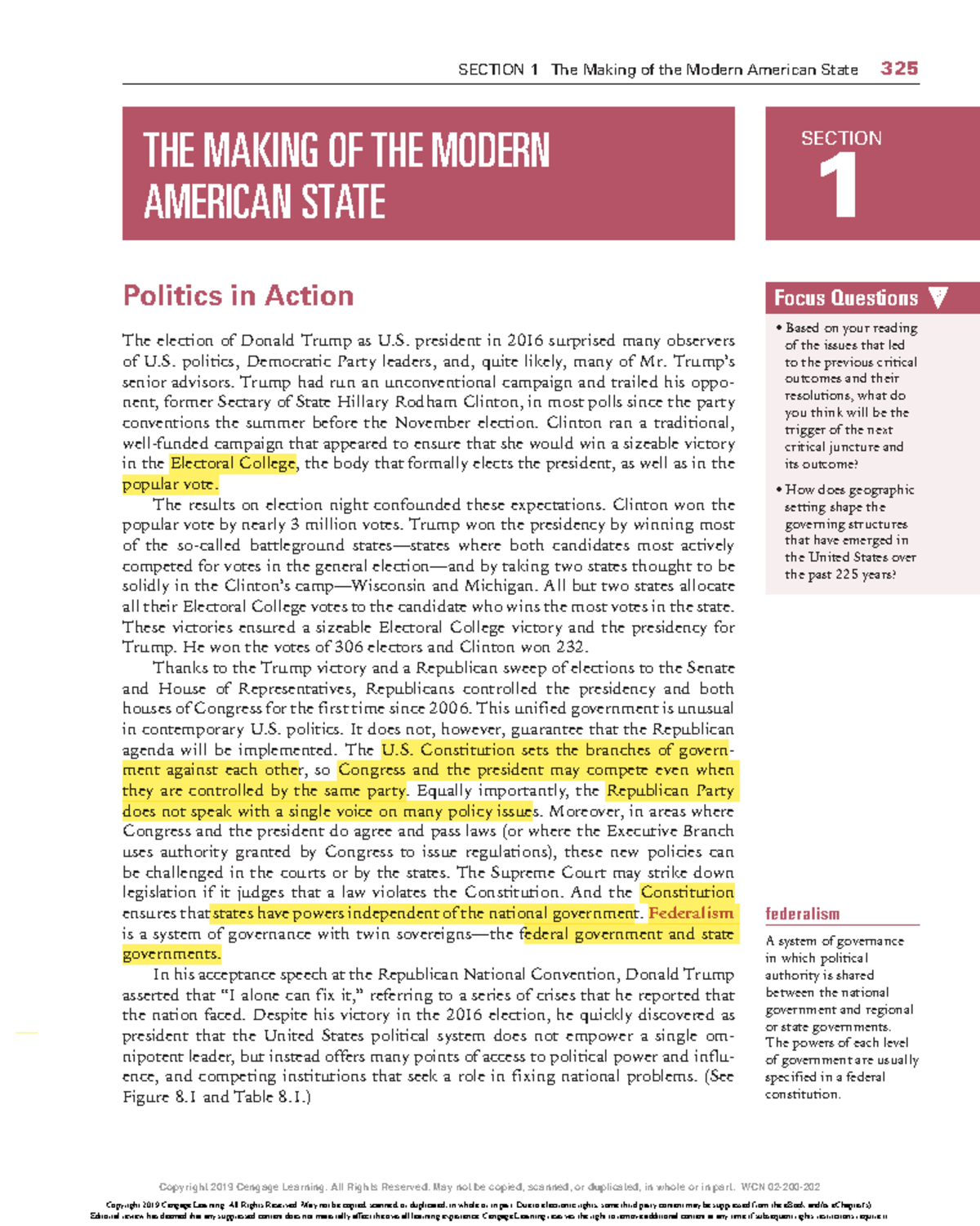 US Politics in Action: The Making of the Modern American State (POL 101 ...