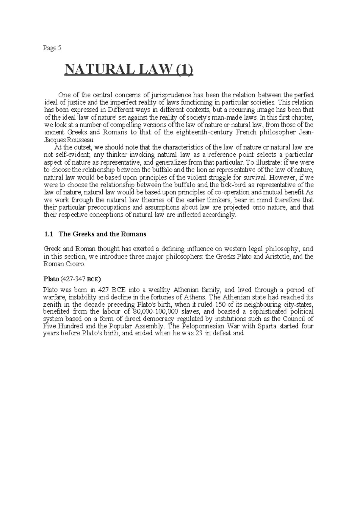 Chapter 1 Summary of Natural Law in Jurisprudence - Studocu