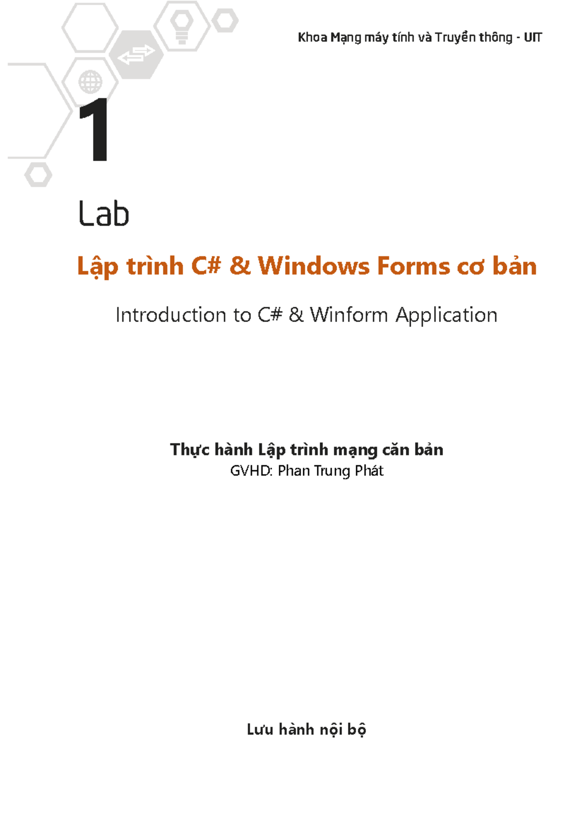 Lab 1: Introduction to C# Winform Application - Basic Networking ...