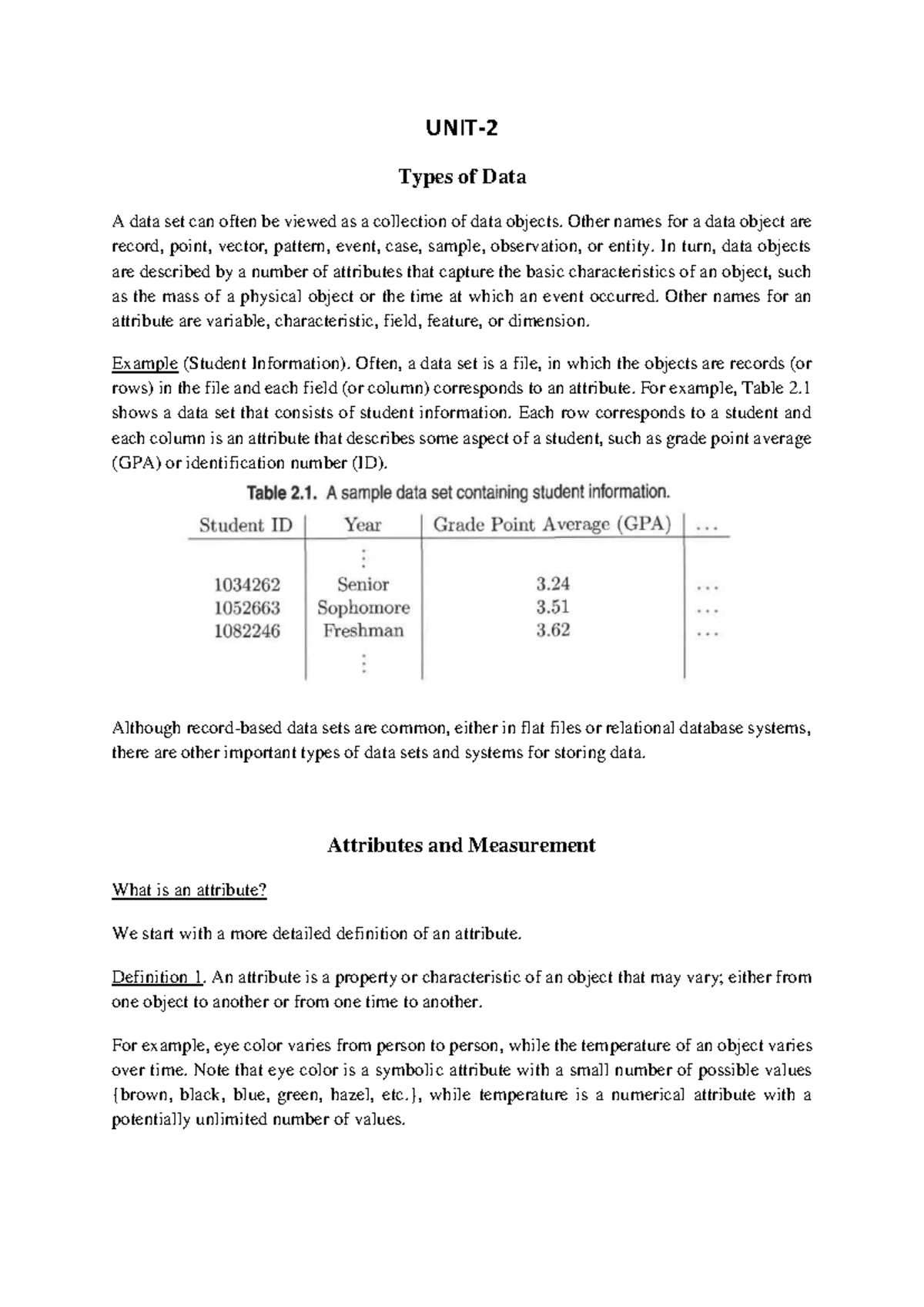 UNIT-2 V2 - unit 2 [introduction to data science] for cse-(DATA SCIENCE ...
