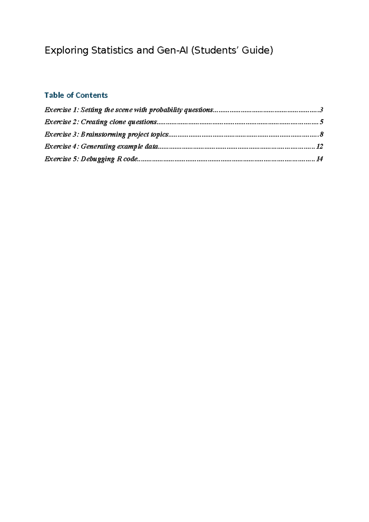 Gen AI Student Guide - AB1202 Statistics Analysis Lecture Notes - Studocu