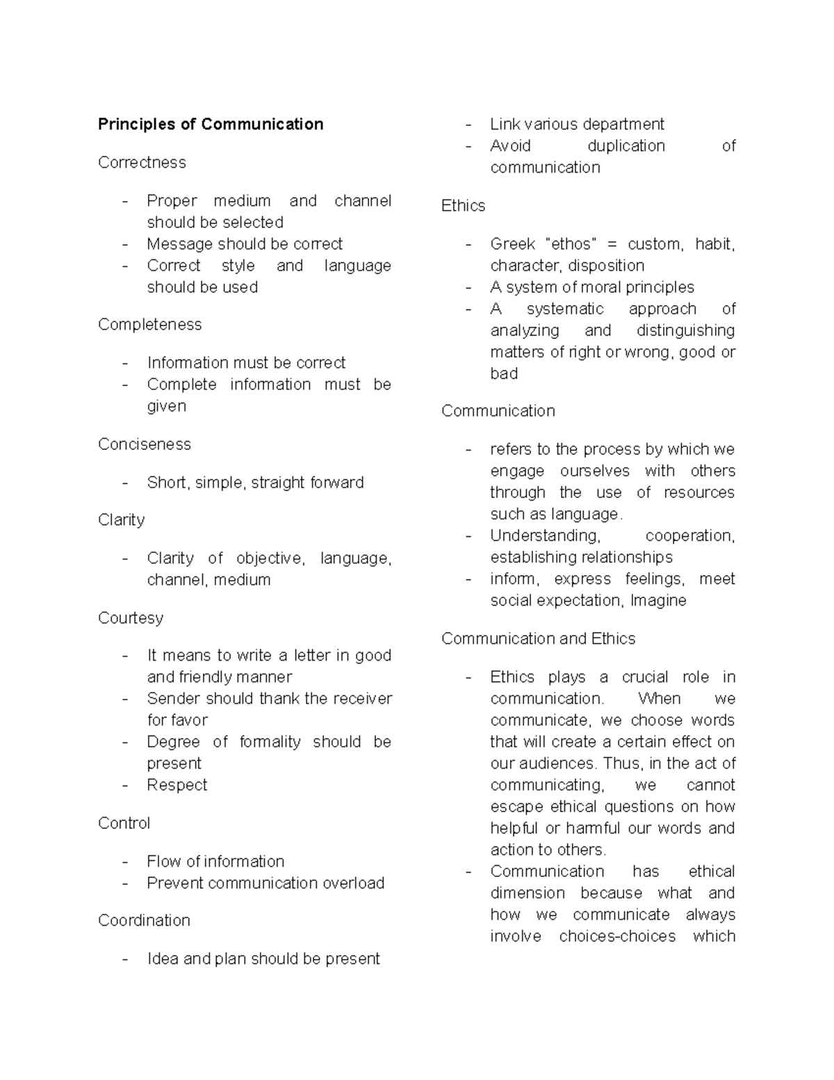 Purposive Communication - Principles of Communication Correctness ...