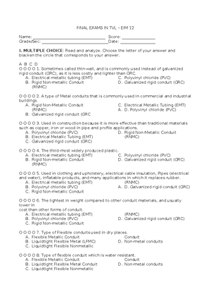 2nd Periodical Test in TLE 9 - Republic of the Philippines Department ...