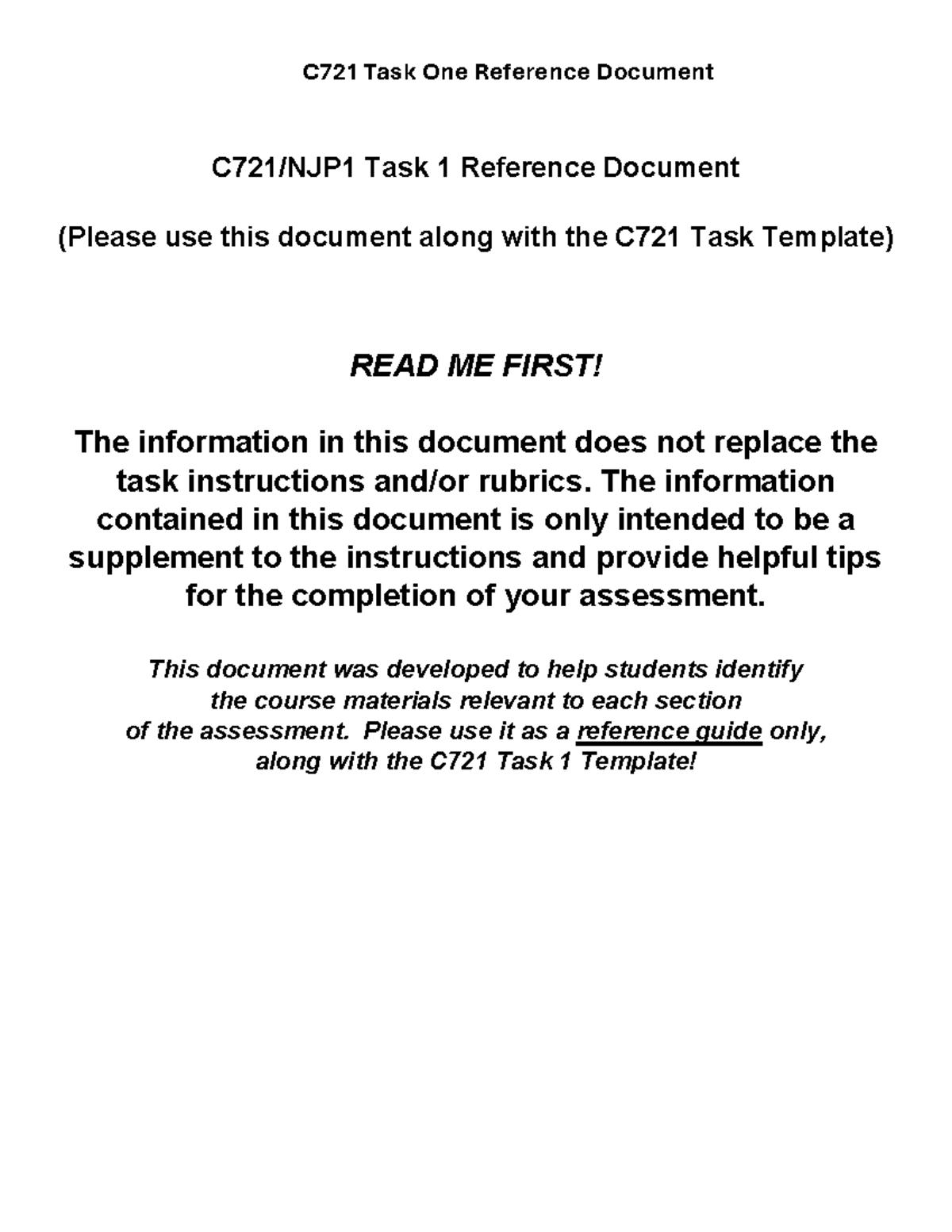 C721 Task 1 Reference Guide for Change Management Strategies - Studocu